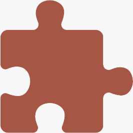 A red puzzle piece